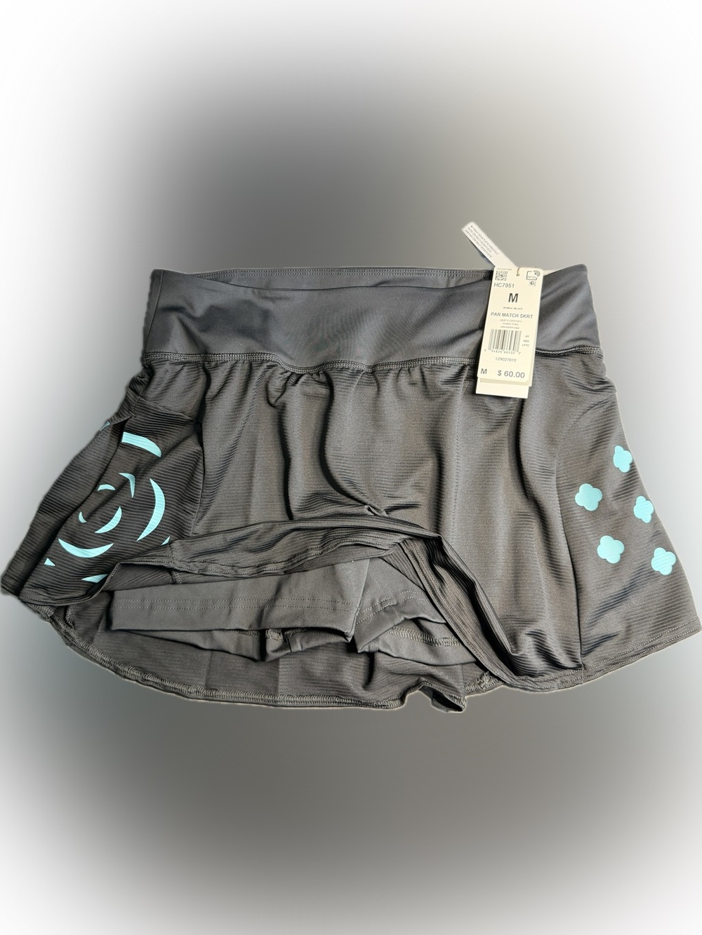 adidas Black/Aqua Performance Match Skirt Parley French Open M